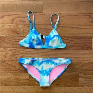 TRIANGL blue tie-dye bikini